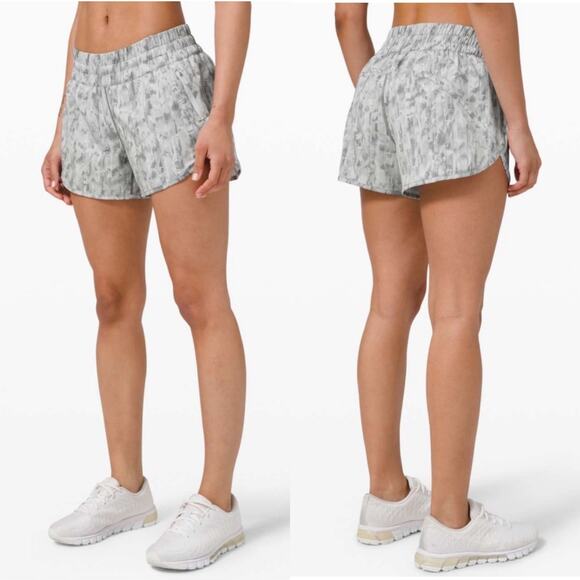 Lululemon Shorts Womens 8 Gray Tracker 4" City Breeze Alpine Athletic Run Gym - Picture 1 of 12